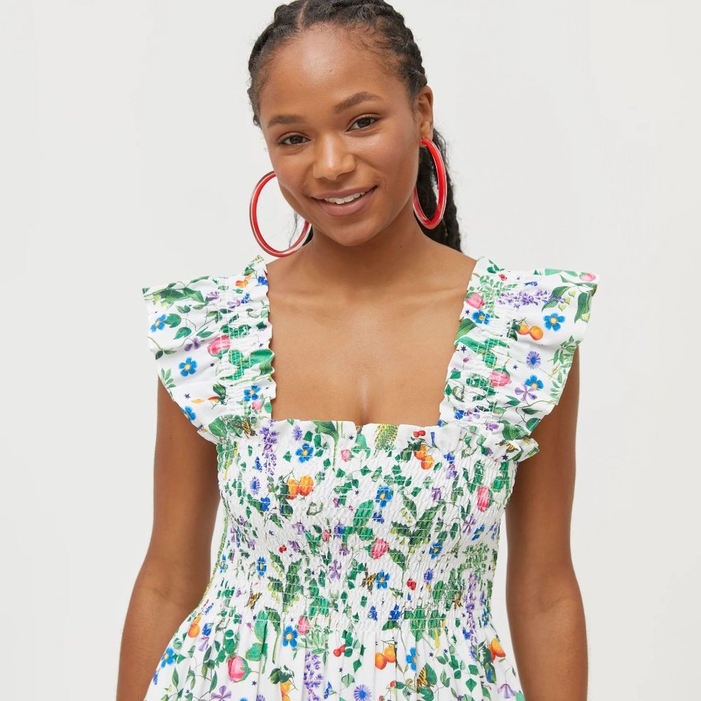 The Artist's Edition Ellie Nap Dress Silken Petal Wings Crepe